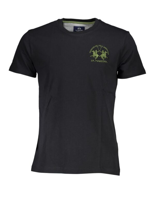 La Martina Black Cotton T-Shirt