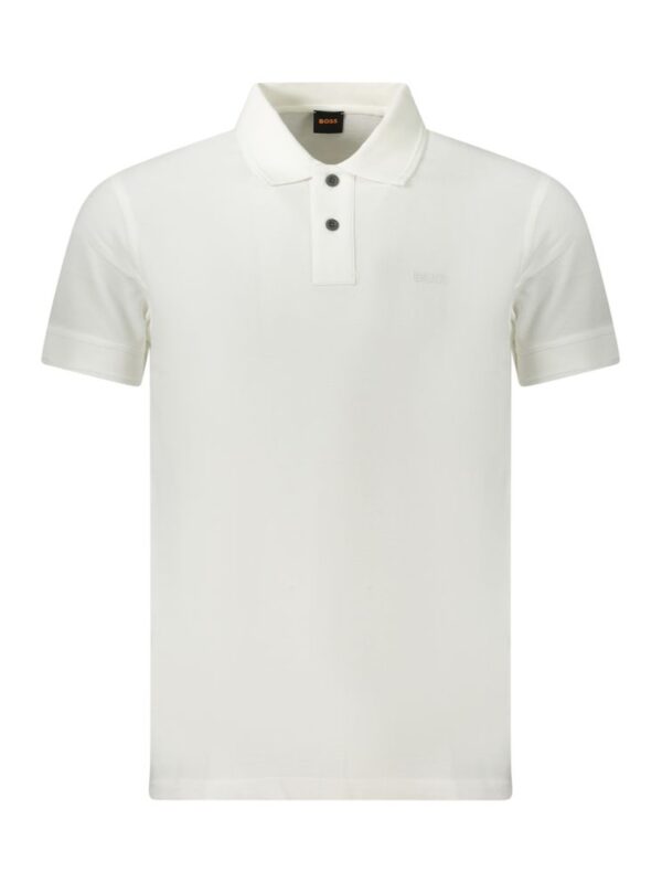 Hugo Boss White Cotton Polo Shirt