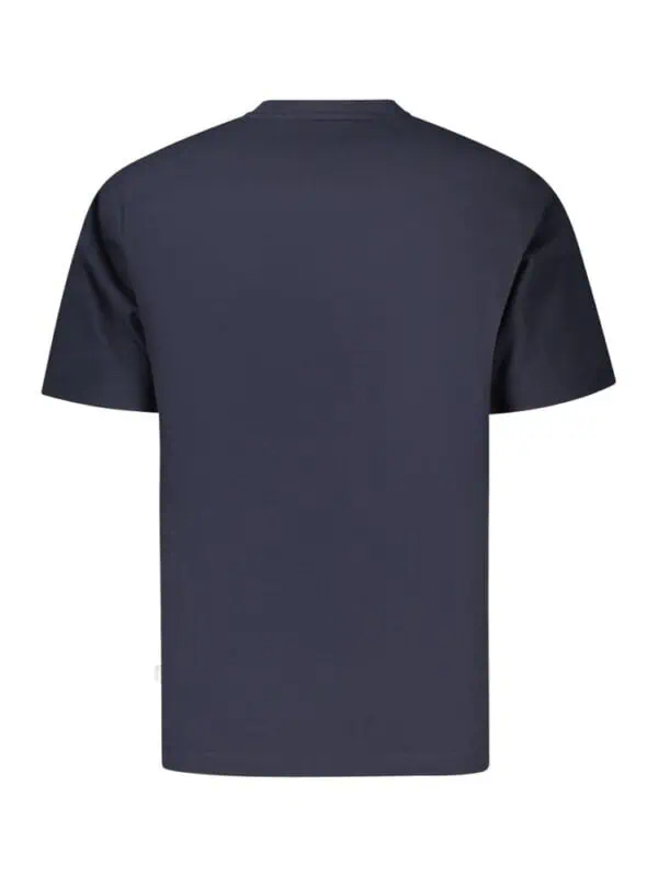 Solid navy blue luxury men's T-shirt with a premium appearance, perfect for casual and sporty looks, made from high-quality fabric for comfort and durability.