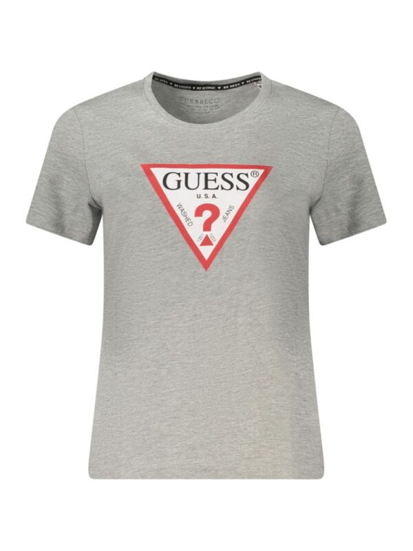 GESS logo t-shirt, casual grey tee with iconic triangular logo design, perfect for everyday wear and stylish streetwear looks.