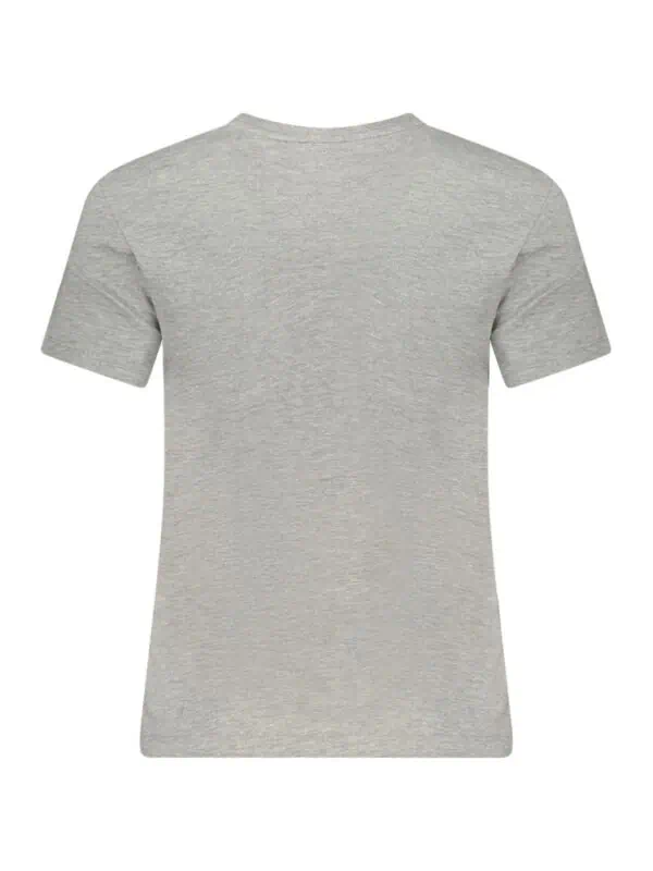 Soft heather gray crewneck t-shirt made from high-quality cotton blend, perfect for casual wear or layering. Comfortable and stylish with a classic fit.