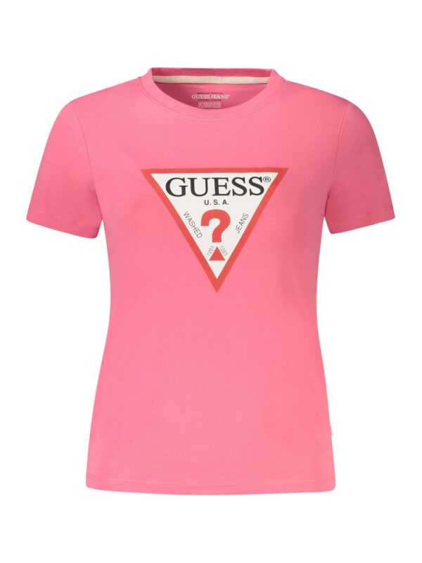 Guess Jeans Pink Cotton Tops & T-Shirt