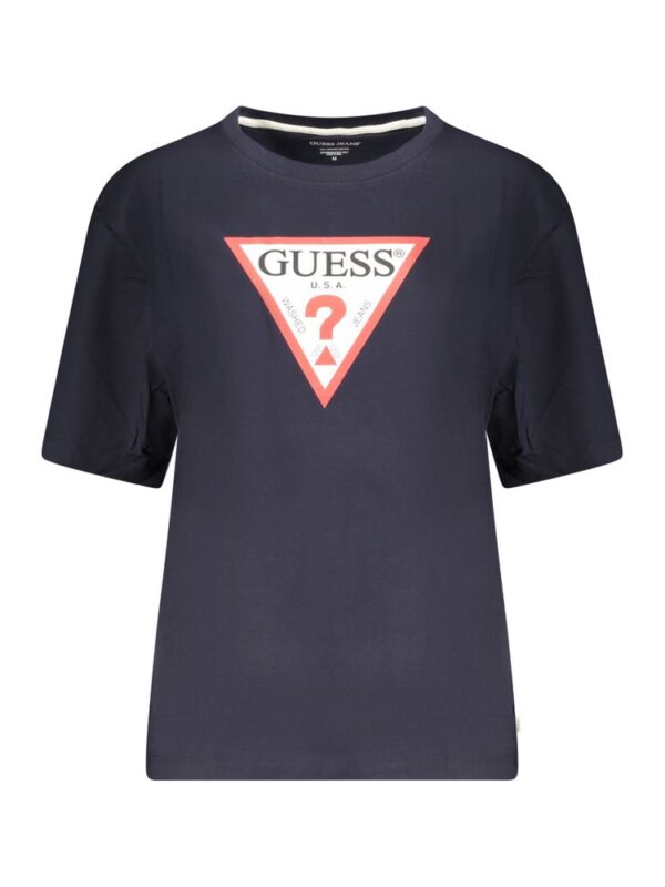 Guess Jeans Blue Cotton Tops & T-Shirt