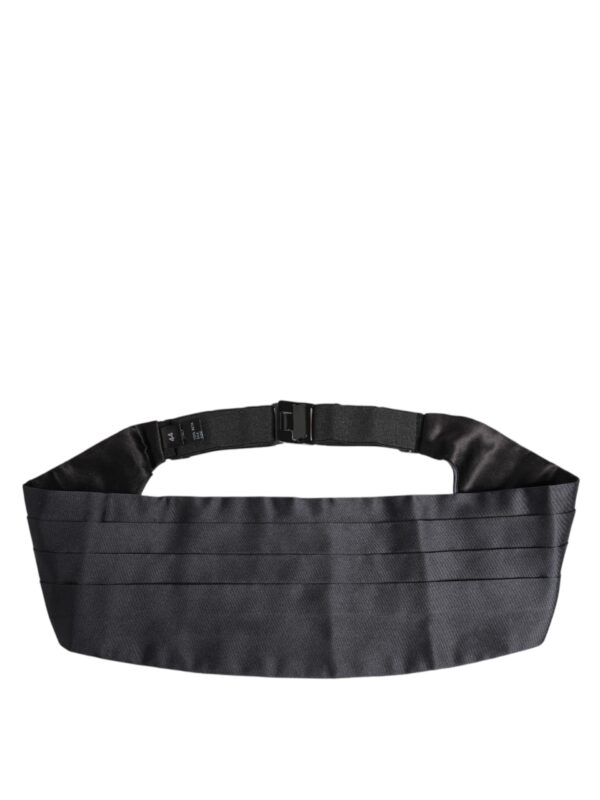 Dolce & Gabbana Dark Blue 100% Silk Belt Waist Cummerbund