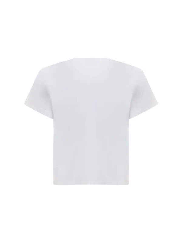 Plain white T-shirt for women and men, casual and versatile, made from soft fabric for everyday wear.
