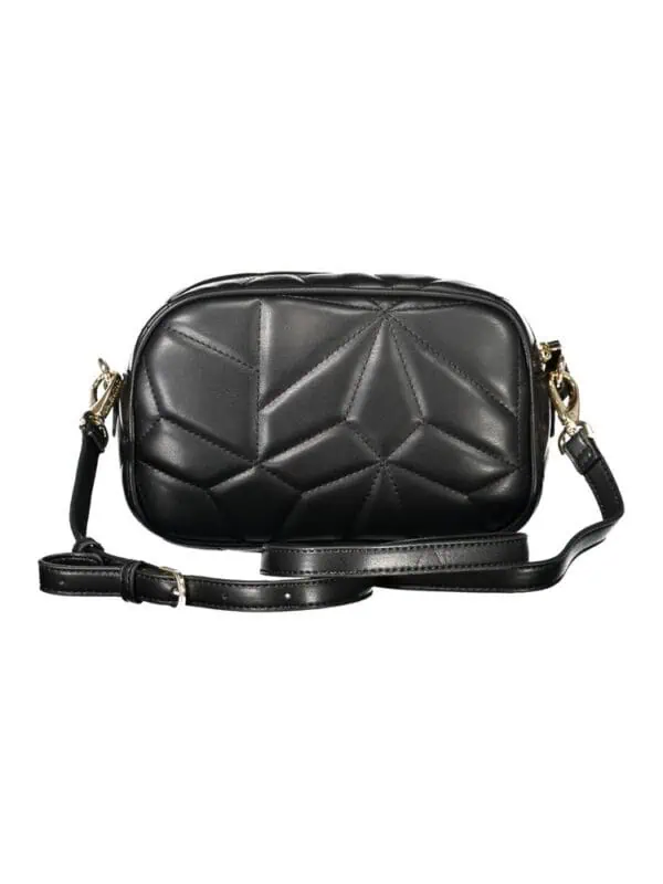 Black quilted leather shoulder bag with gold hardware, stylish and versatile for everyday use. Suitable for women looking for luxury accessories with a modern design.