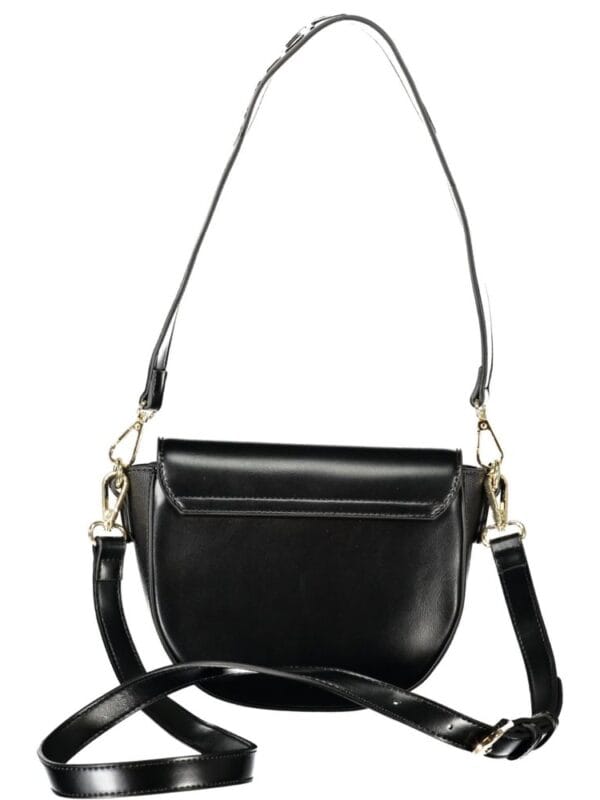 Lux Brands black leather shoulder bag with adjustable strap, stylish design, and high-quality finish for versatile fashion statement and everyday use.