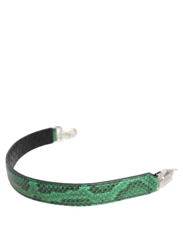 Dolce & Gabbana Black Green Exotic Leather Bag Shoulder Strap