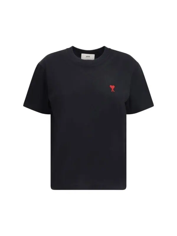 Black casual T-shirt with red bear logo from Lux Brands.