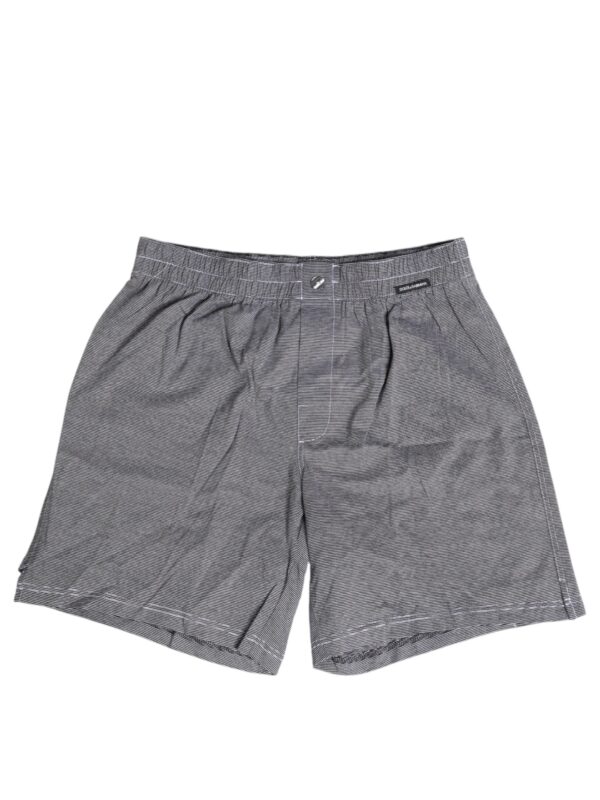 Dolce & Gabbana Gray Striped Cotton Regular Boxer Underwear