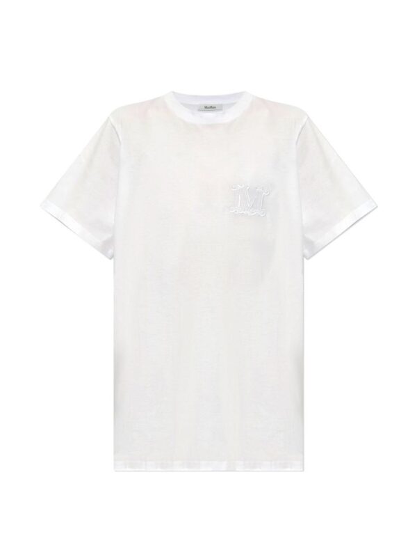 Max Mara Mango Logo Embroidered Cotton T-Shirt