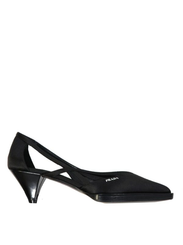 Prada 55mm Cut-Out Satin Pumps