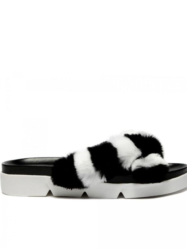 Stuart Weitzman Fur Slippers