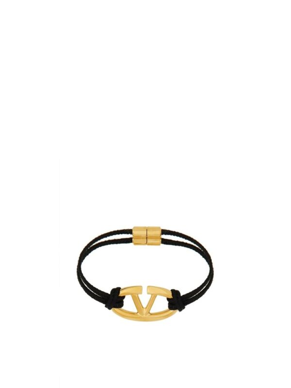 Valentino Garavani V-Logo Cotton Bracelet