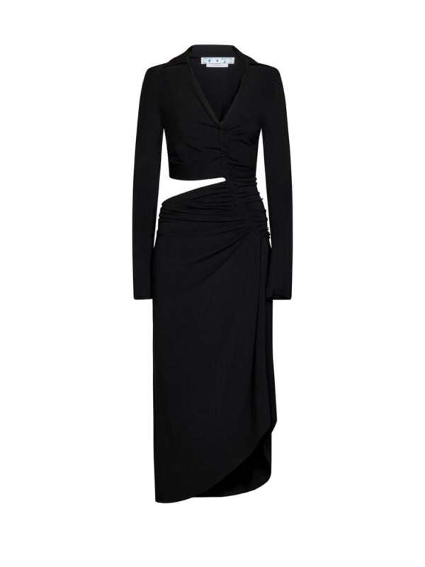 Off-White Cut-Out Midi Dress