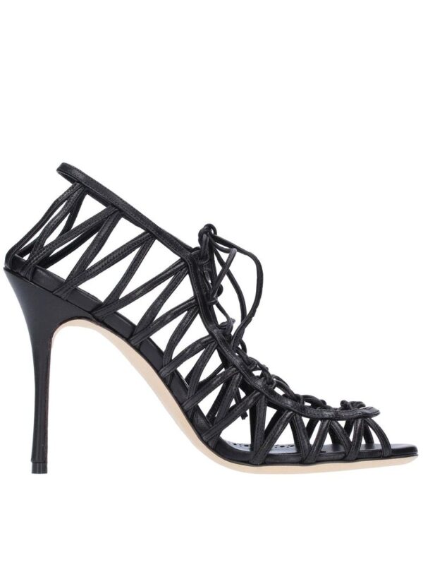Manolo Blahnik Hamza 105 Leather Sandals