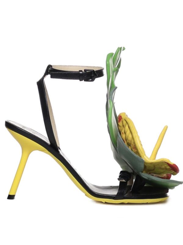 Loewe Petal Monstera Leather Sandals