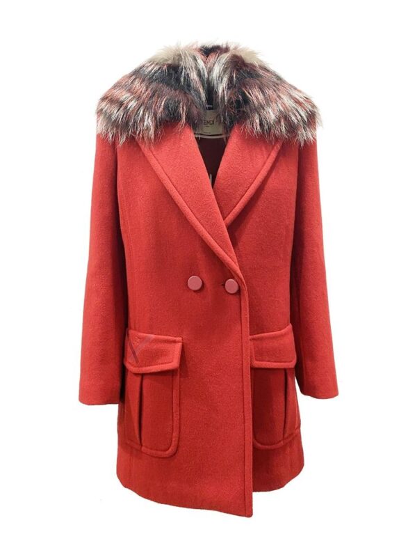 Fendi Fur Collar Wool Coat