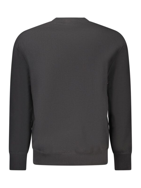 Black crewneck sweatshirt with a sleek, minimalist design for casual or streetwear style. Made from high-quality fabric for comfort and durability. Perfect for layering or everyday wear.