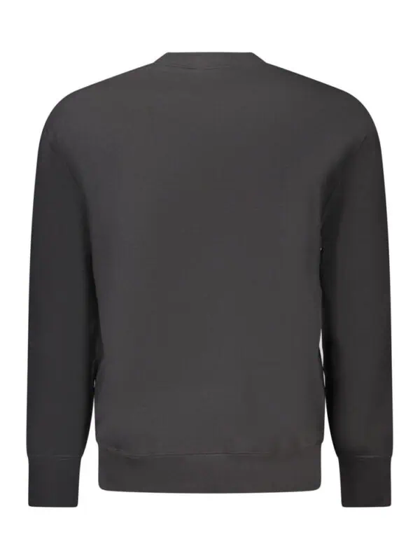 Black crewneck sweatshirt with a sleek, minimalist design for casual or streetwear style. Made from high-quality fabric for comfort and durability. Perfect for layering or everyday wear.