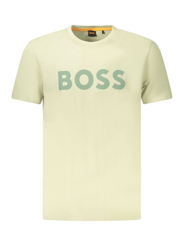 Hugo Boss Green Cotton Men T-Shirt