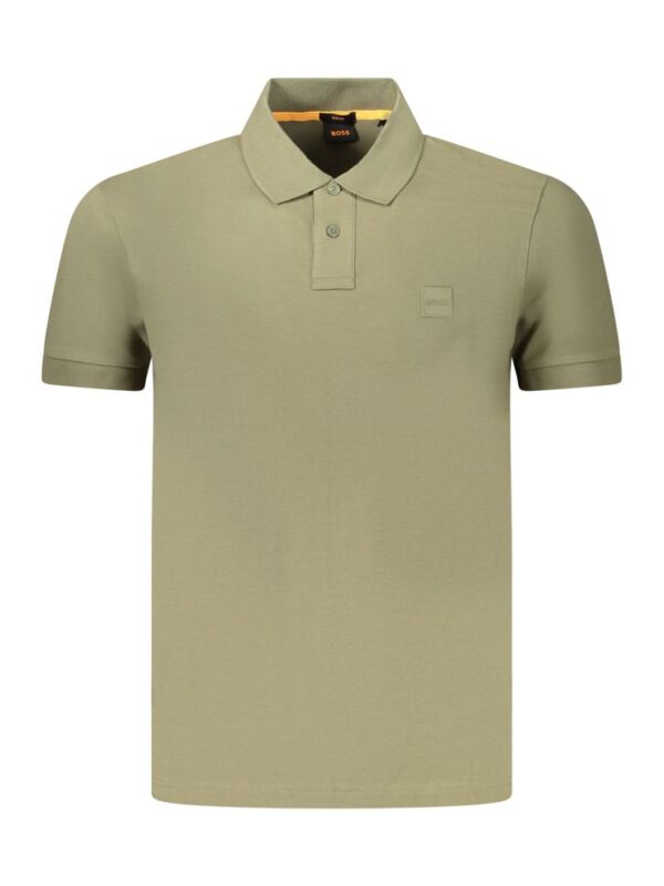 Hugo Boss Green Cotton Men Polo Shirt