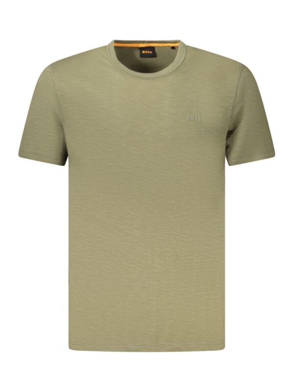 Hugo Boss Green Cotton Men T-Shirt