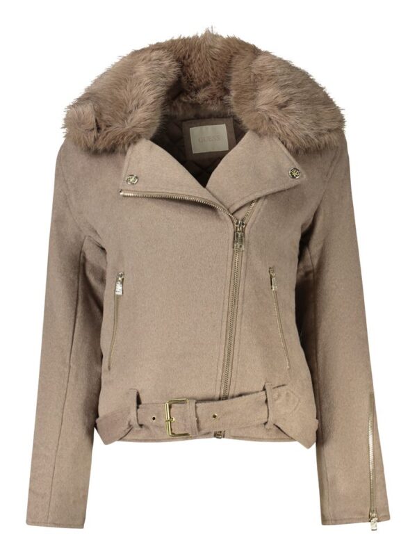 Guess Jeans Beige Cotton Jackets & Coat