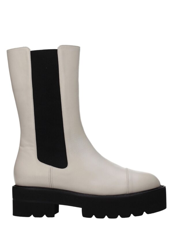 Stuart Weitzman Beige Leather Ankle Boots