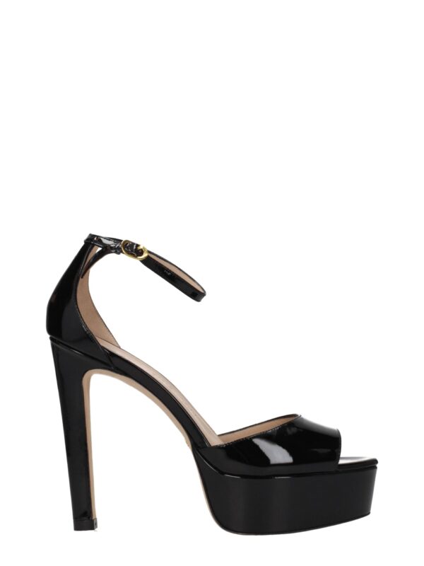 Stuart Weitzman Black Leather Platforms