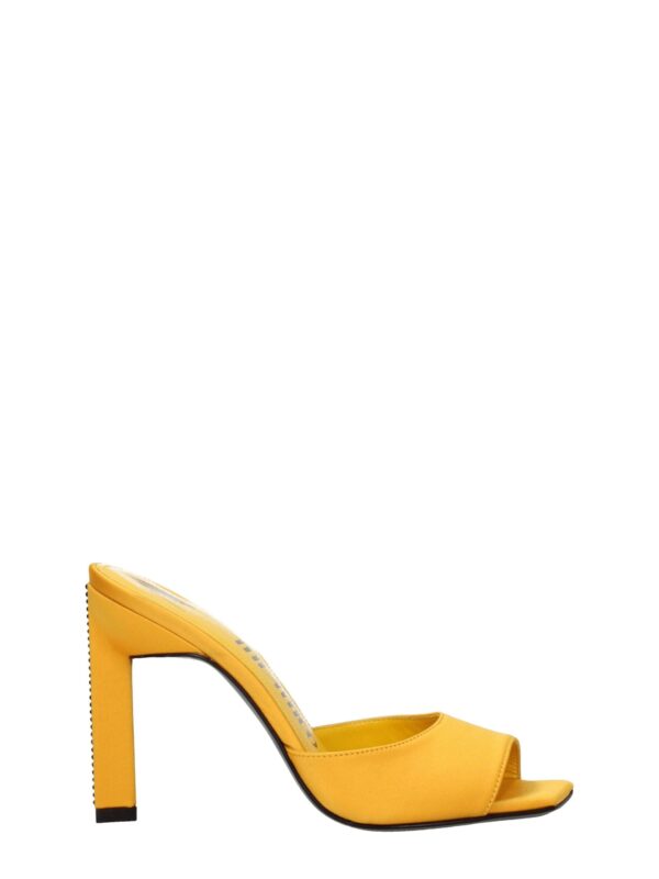 The Attico Orange Satin Stiletto Heels Sandals