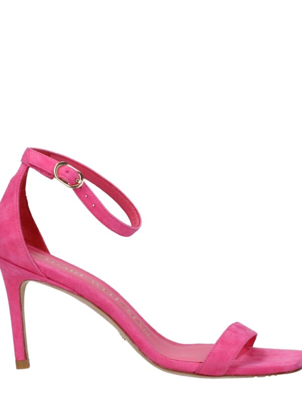 Stuart Weitzman Pink Leather Stiletto Heels Sandals