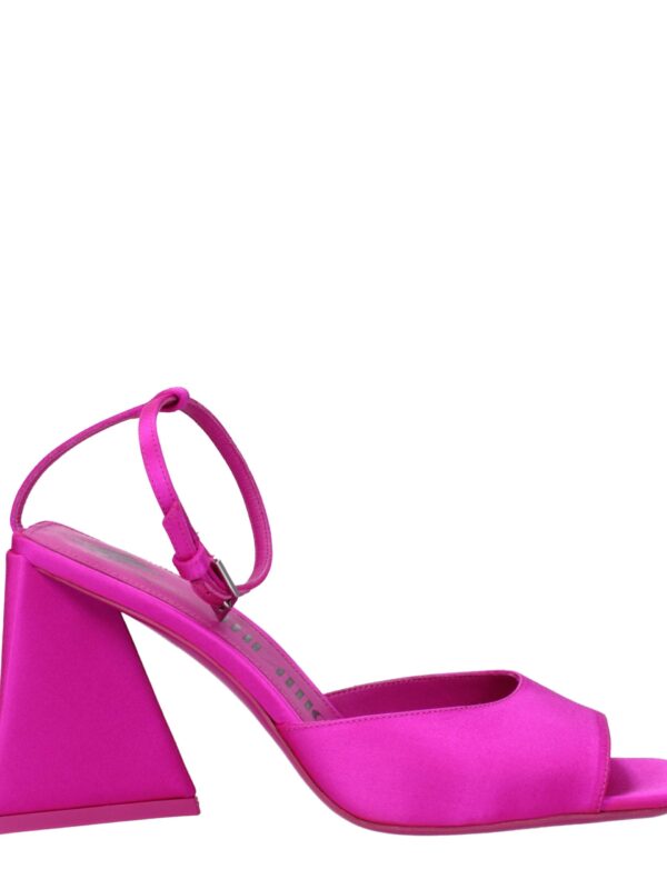 The Attico Pink Satin Stiletto Heels Sandals