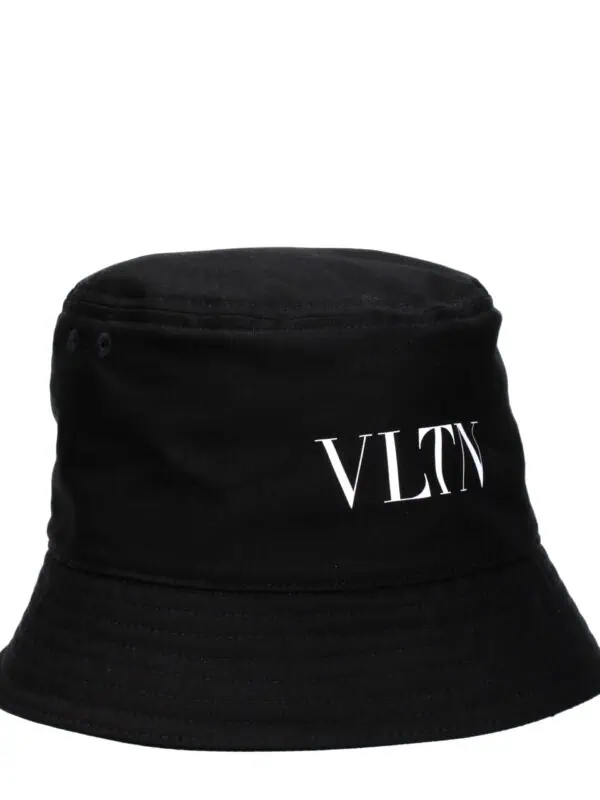 Valentino Garavani Black Cotton Bucket Hats