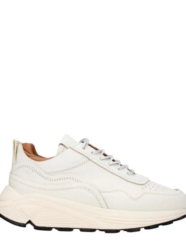 Buttero White Leather Low Tops