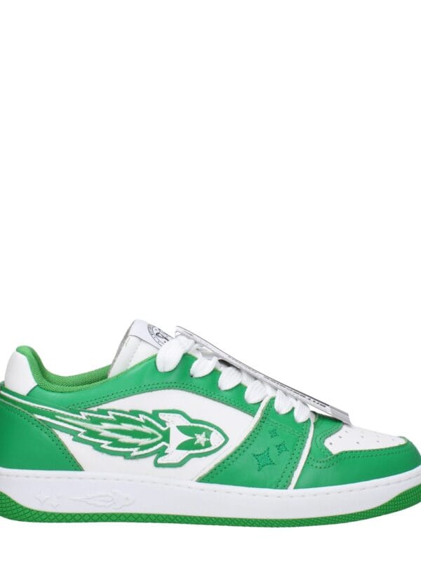 Enterprise Japan Green Leather Low Tops