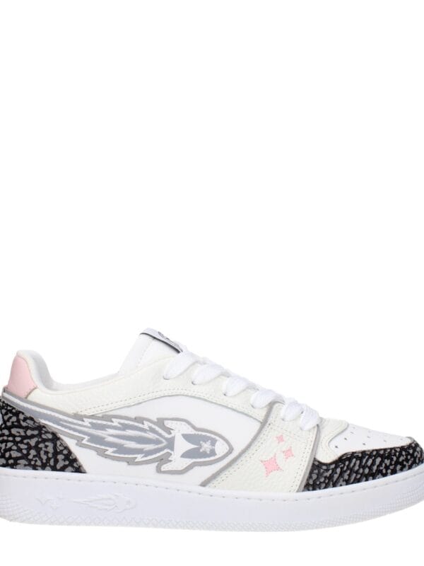 Enterprise Japan White Leather Athletic Sneakers