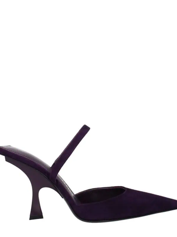 The Attico Purple Leather Stiletto Heels Sandals