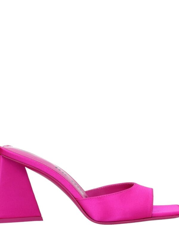 The Attico Pink Satin Stiletto Heels Sandals
