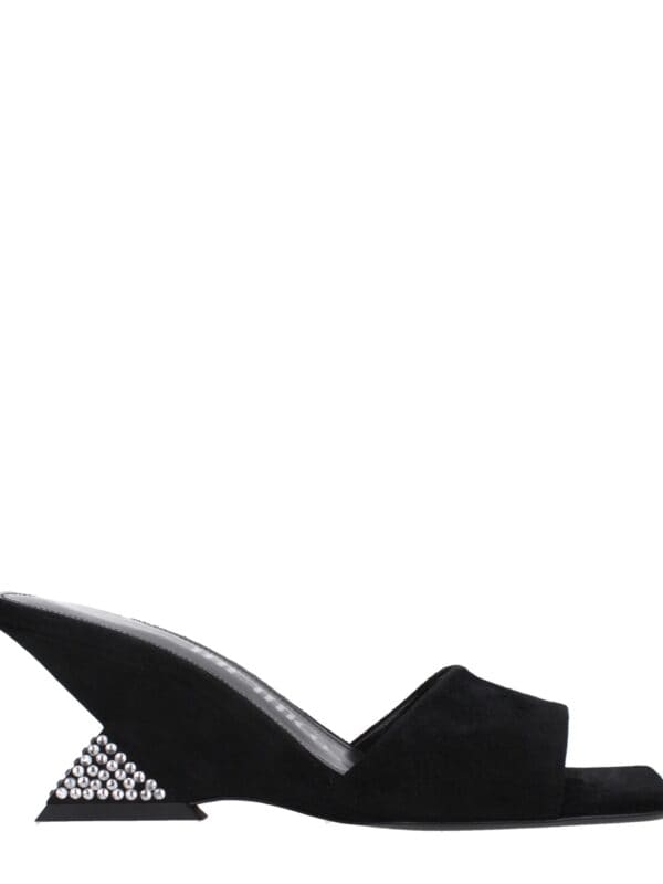 The Attico Black Leather Platforms