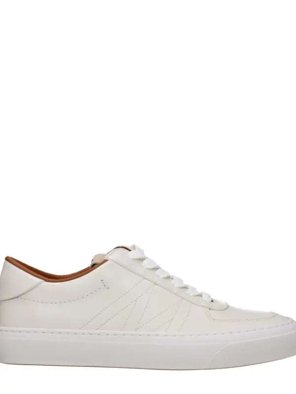 Moncler Beige Leather Low Tops