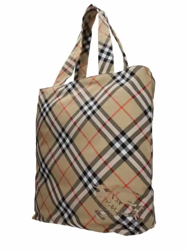 High-end designer tote bag with classic checkered pattern, durable fabric, and stylish horse embroidery detail, perfect for everyday use and fashionable accessories.