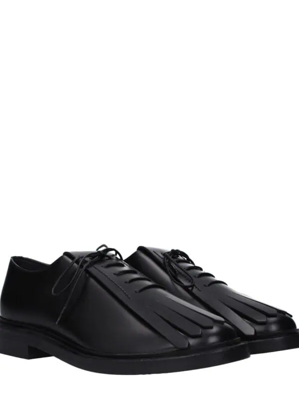 1. Luxurious black leather men's dress shoes with sleek design, lace-up closure, and modern detailing for sophisticated style and comfort.