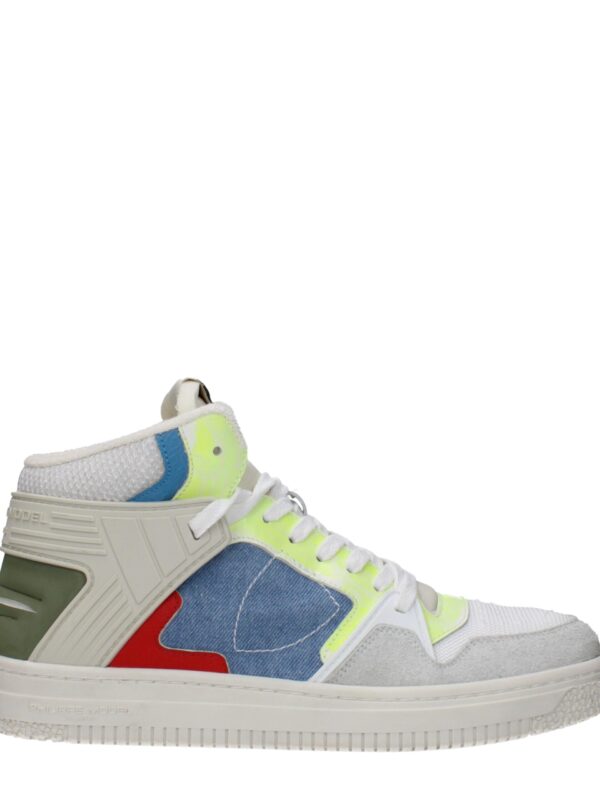 Philippe Model White Fabric High Tops