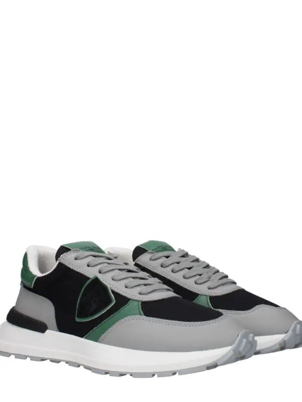Premium men's grey, black, and green fashion sneakers with stylish design, durable sole, and comfortable fit for casual and athletic wear.
