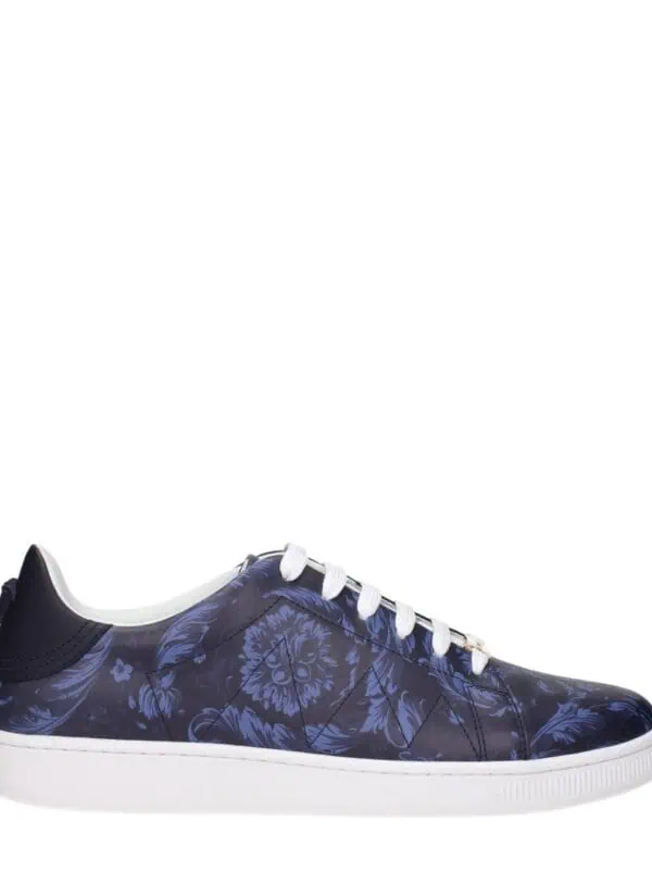 Lux floral patterned sneaker with white laces and sole, perfect for stylish casual wear and making a fashionable statement.