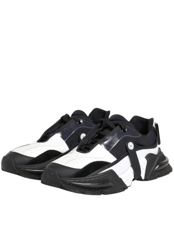 Dolce & Gabbana White Black Logo Airmaster Sneakers Shoes