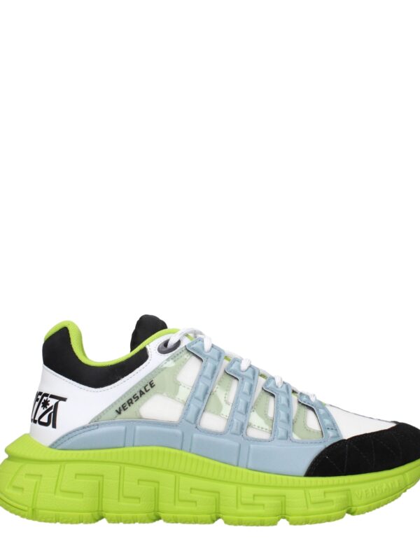 Versace White Fabric Athletic Sneakers