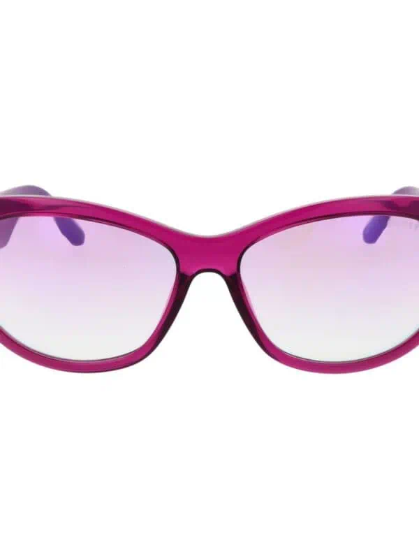 Pink gradient sunglasses with purple-tinted lenses and oversized frames for stylish sun protection.