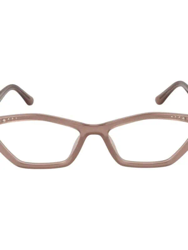 Cream-colored fashion sunglasses with rhinestone embellishments on the temples.
